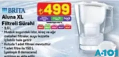 BRİTA ALUNA XL FİLTRELİ SÜRAHİ